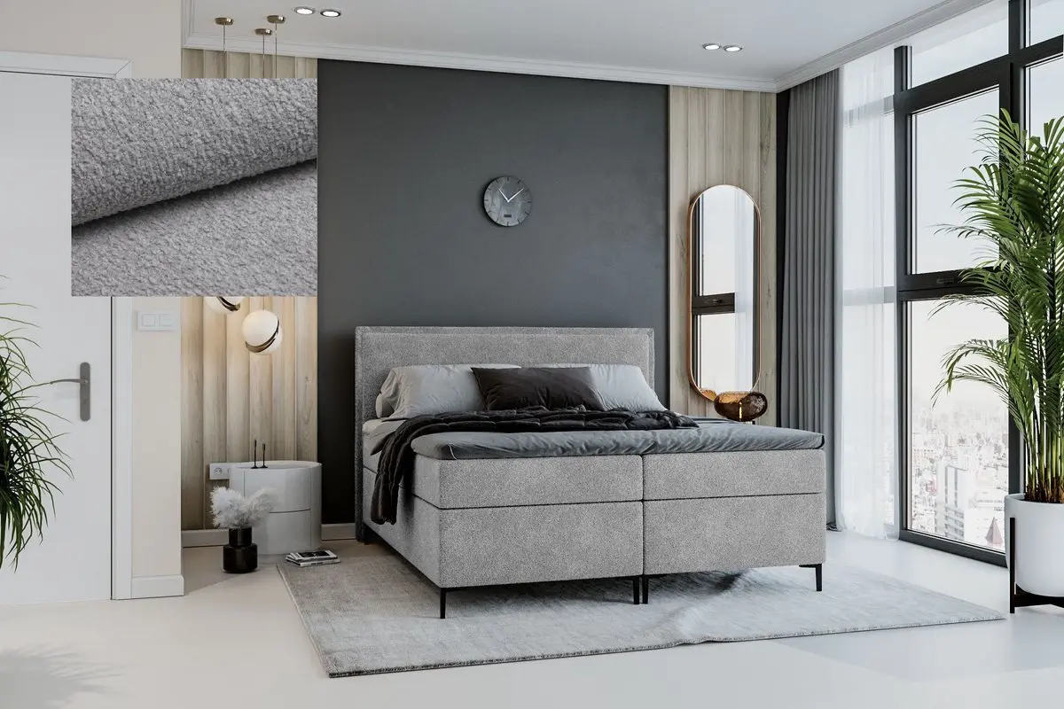 Berlin Boxspring - Teddy Stof - Met Topper 8 cm